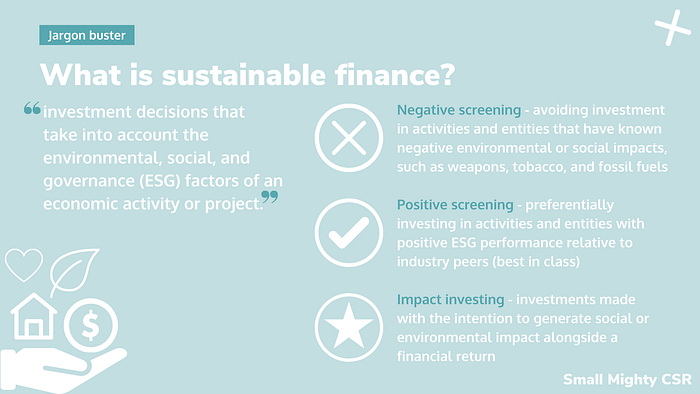 Overview of sustainable finance